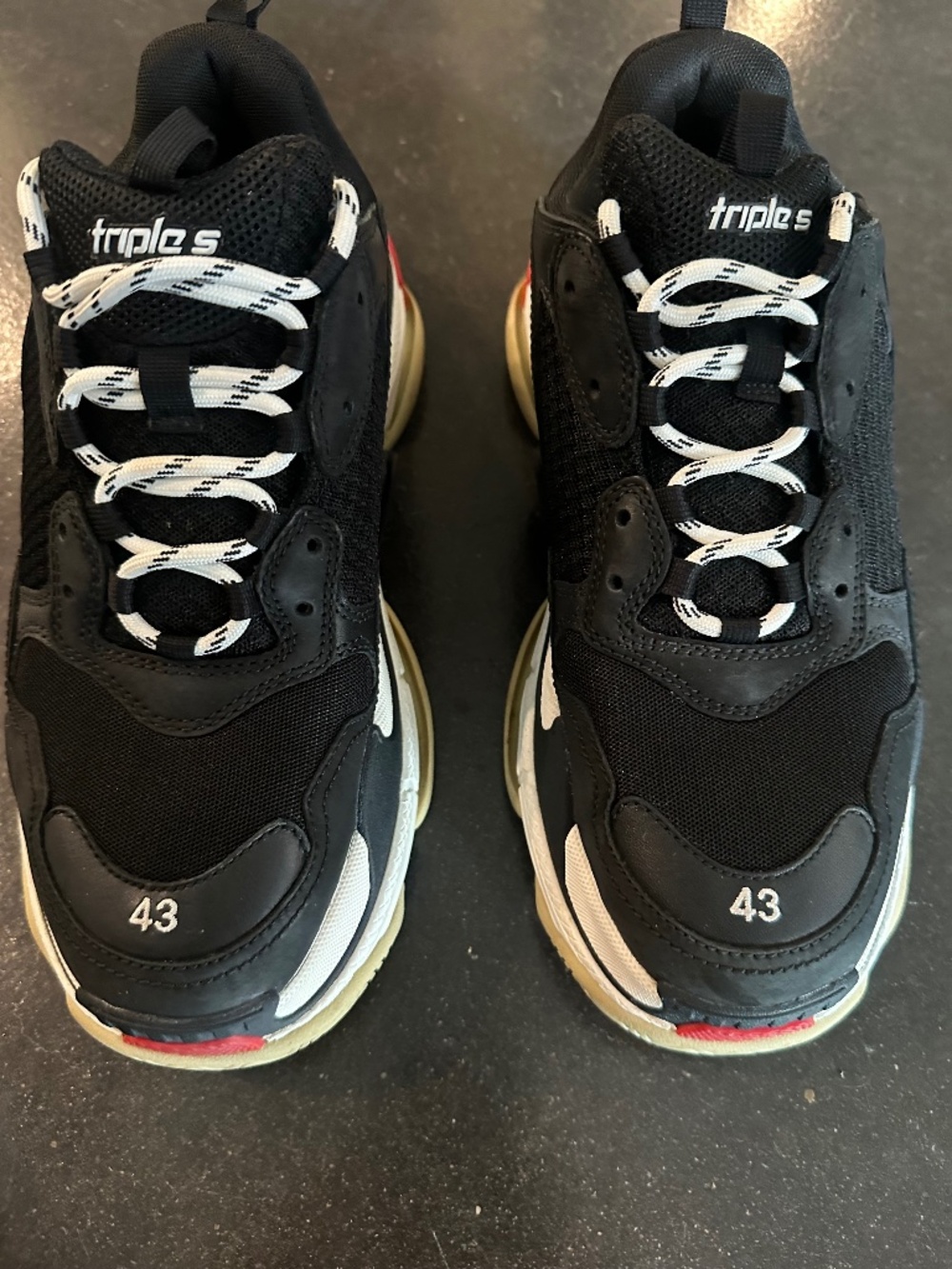 Balenciaga Triple S ( RED, BLACK & WHITE )Sneaker Men 43